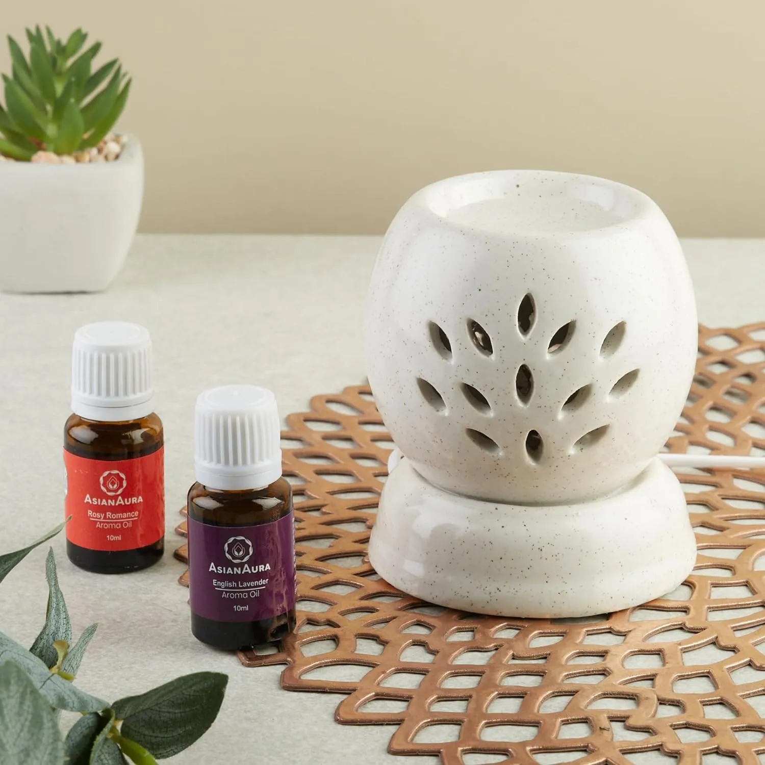 Ceramic Diffuser with 2 Essential Oils