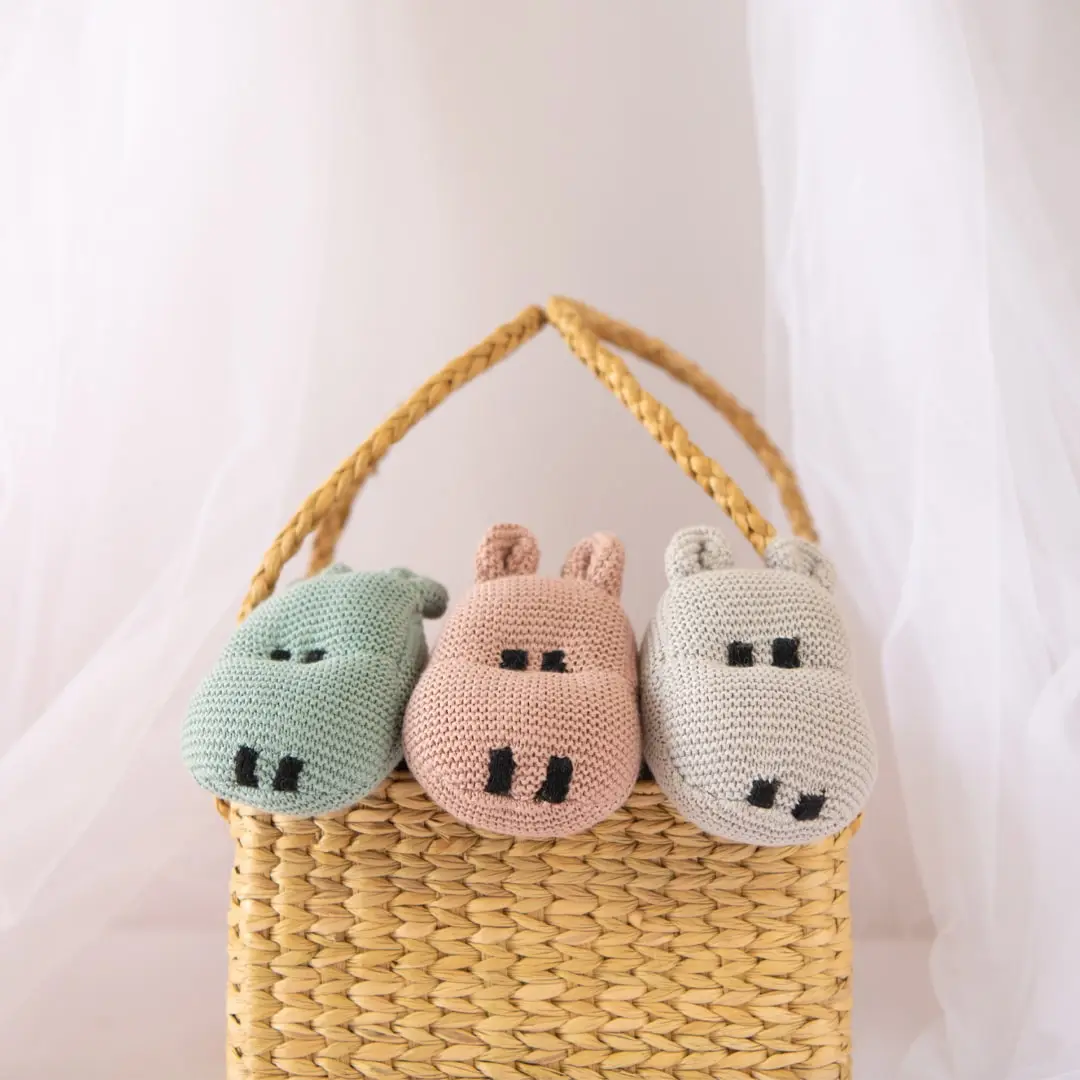 Crochet Mini Hippo (Rattle)