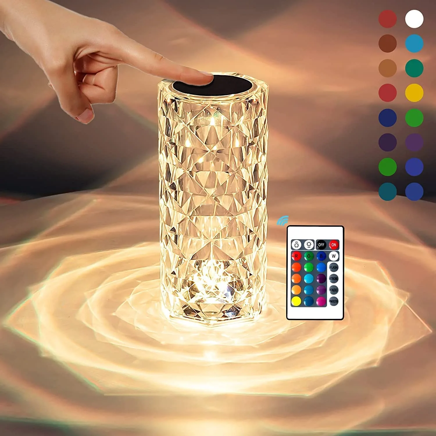 Crystal Diamond Table Lamp